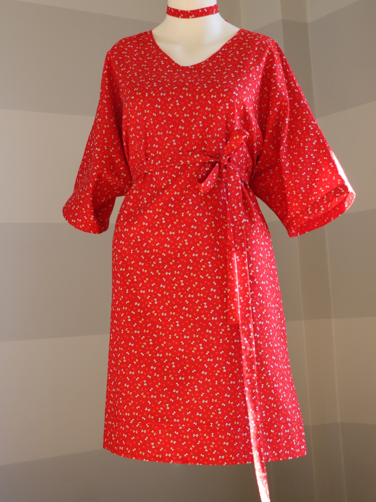 Fotografie pro model – Červené šaty s mašličkami